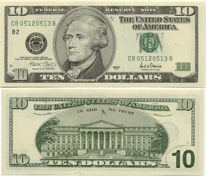 10 Dólar EUA